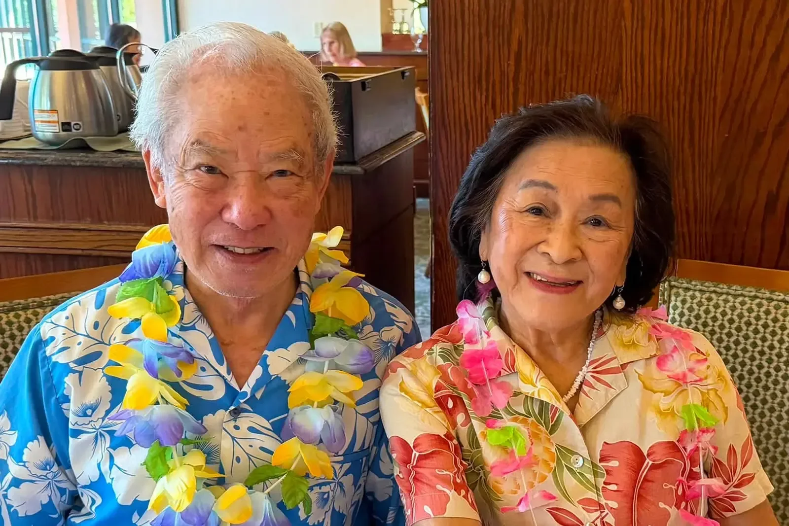 Couple in Hawaiian Shirts