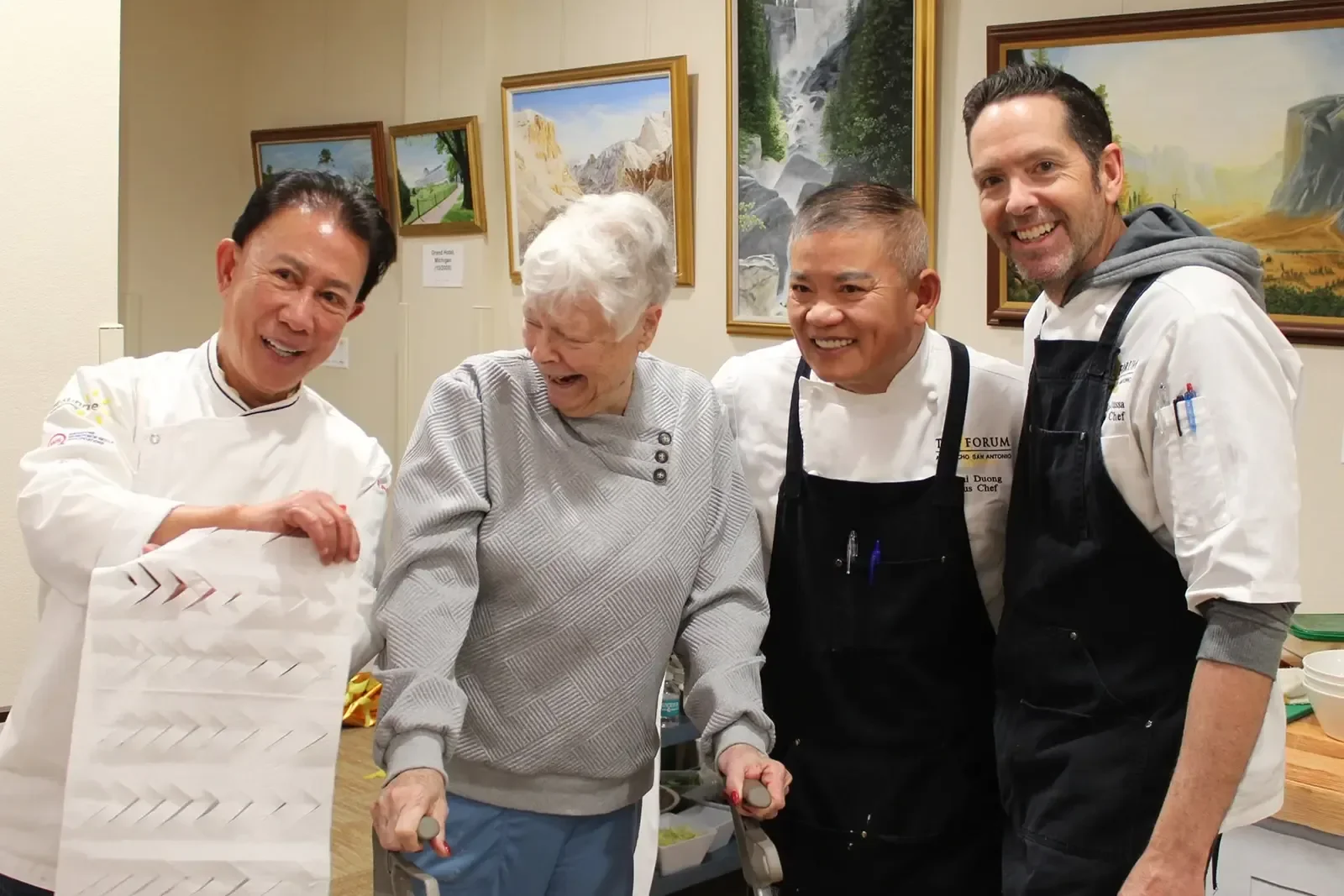 Residents and Chefs at Event