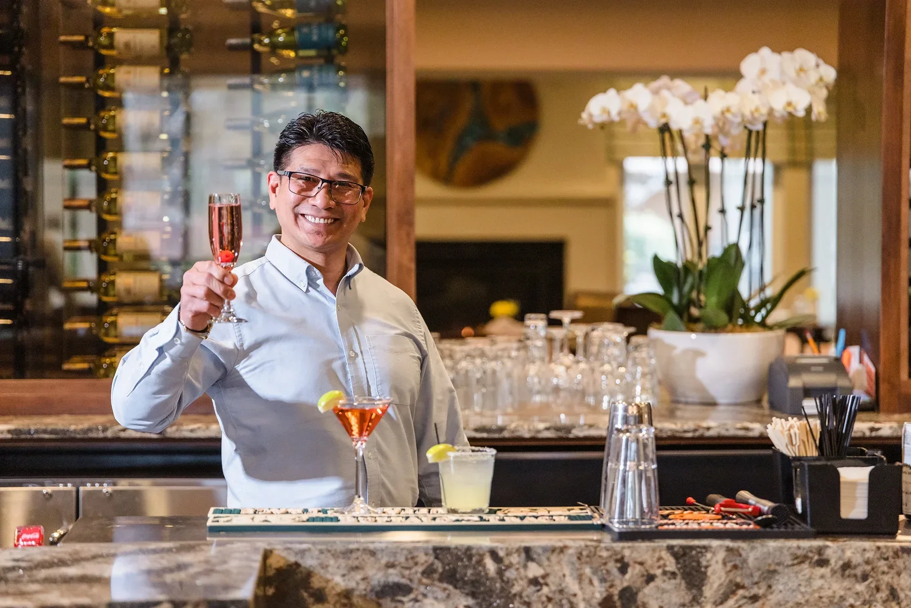 Bartender With Drink