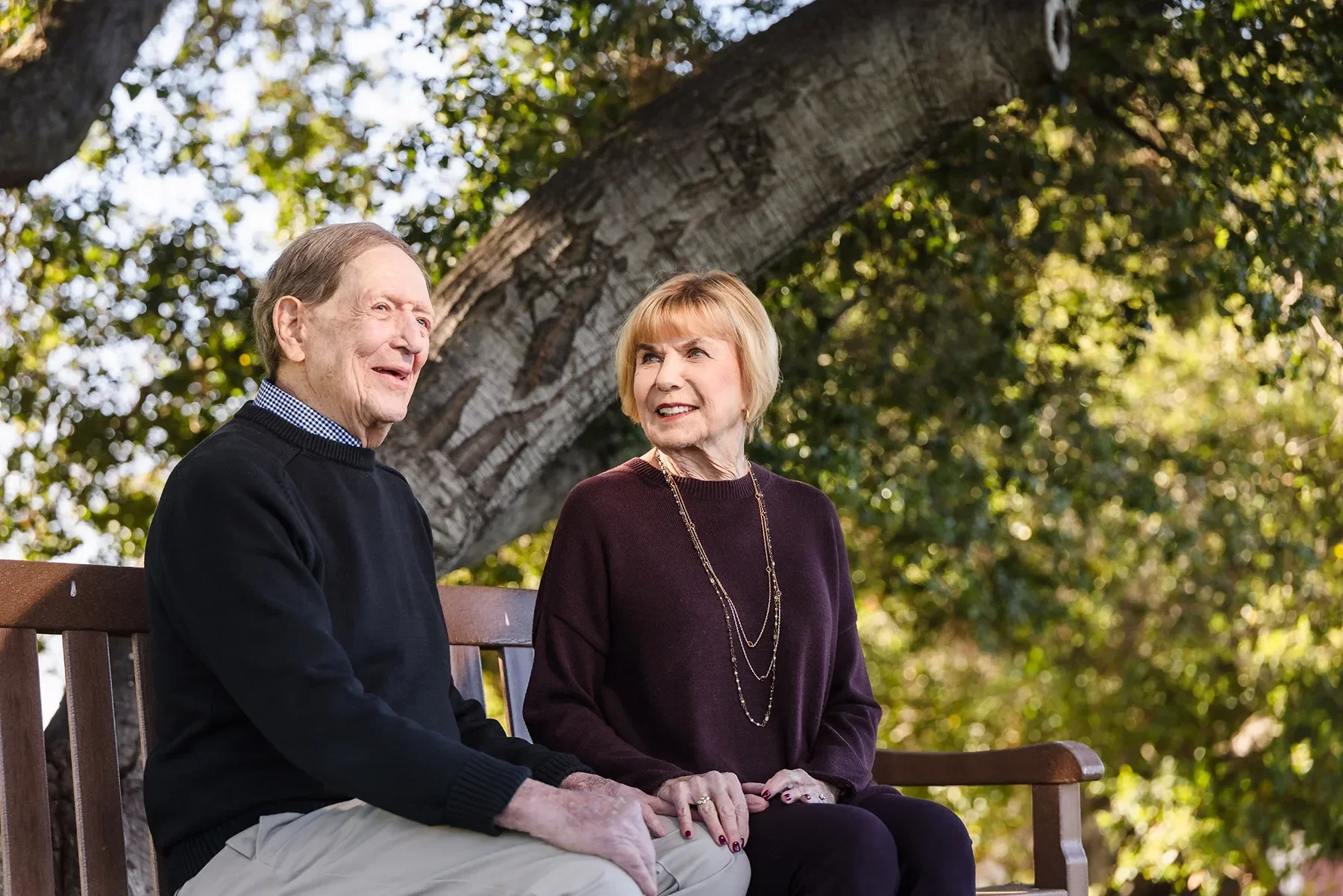 Couple Smiling Outside