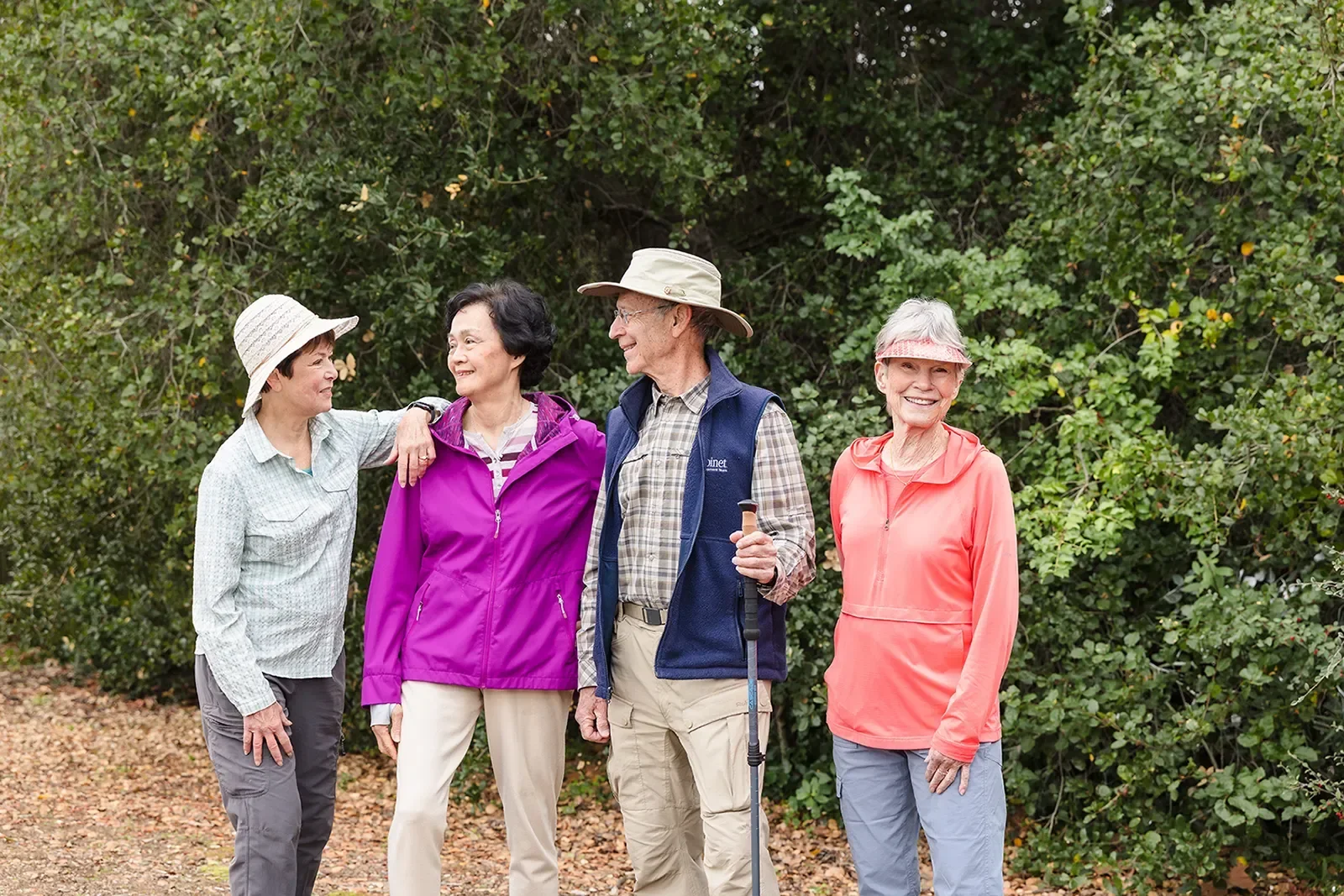 Hiking Friends Smiling