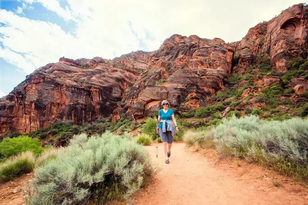 Resident hiking